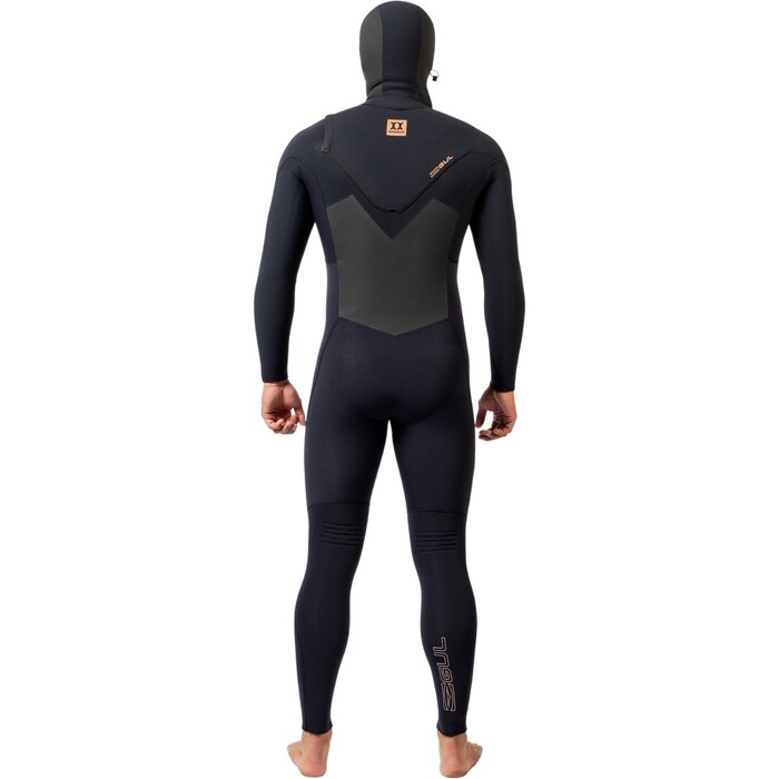 2024 Gul Mens Viper 6/5/4mm Yamamoto Hooded Chest Zip Wetsuit VR1225 - Black